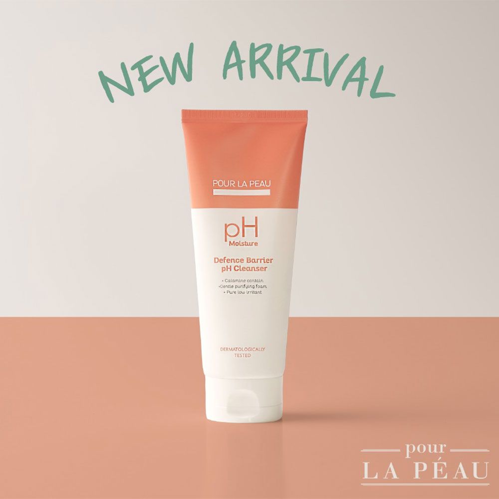 POUR LA PEAU Defense Barrier pH Cleanser 120ml Low Irritation Slightly Acidic Foam Cleansing K-Beauty _ Made in Korea